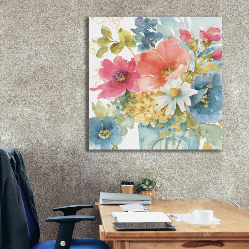 «My Garden Bouquet II» par Lisa Audit, art mural sur toile, H 37 po x l 37 po x P 1,5 po