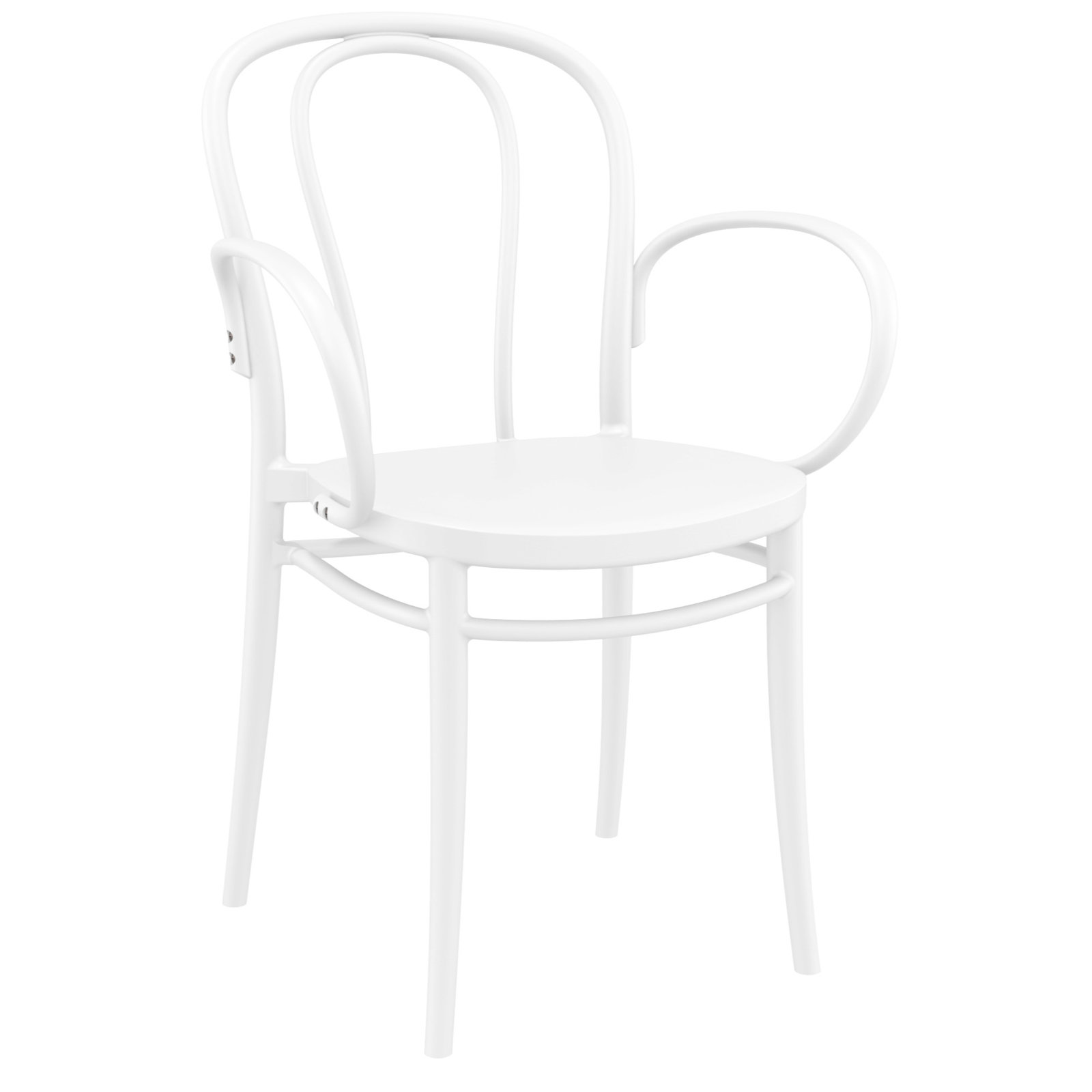 Farrah Stacking Patio Dining Armchair, White