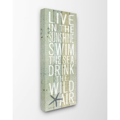 «Live In the Sunshine Starfish Planked Look», impression