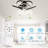 Draevyn 22'' Modern Black Flush Mount Ceiling Fan with Light and Remote Control, 6-Speed Quiet Ceiling Fan for Bedroom, Living Room