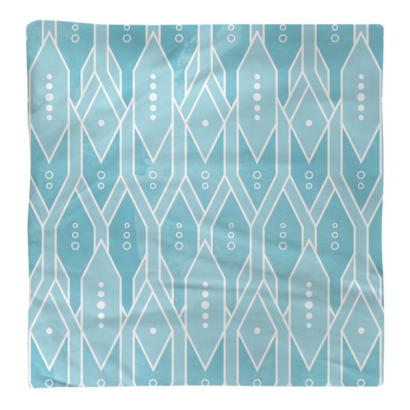 Serviette à motif treillis Mcguigan, H 10 po x l 10 po x P 0,1 po, Bleu sarcelle, Coton