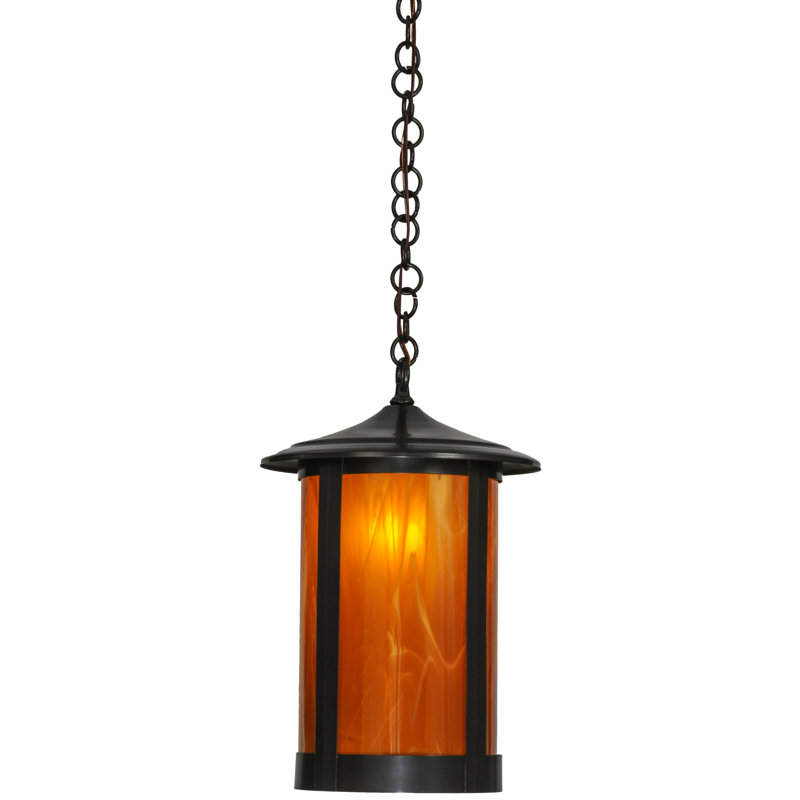 Fulton Prime Brown Glass 59" Tall Lantern Pendant