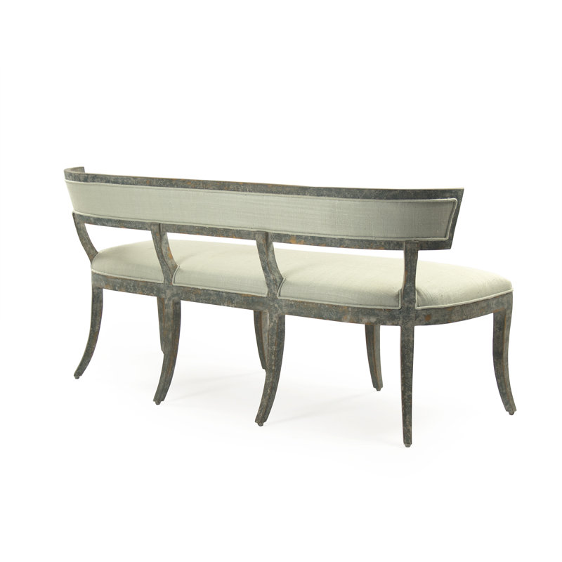 Upholstered Bench, Sage Green