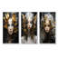 «Feather Woman Portrait I», ensemble de salon art mural glamour-106075422-106075426