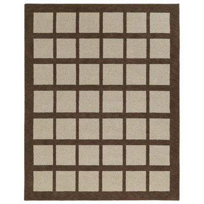 Hand-Tufted Geometric Wool Rug