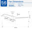 TriBlades 56 In. Intergrated LED Ceiling Fan With Brown Wood Grain ABS Blade