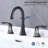 2-Handle 8 Inch Widespread Bathroom Sink Faucet ‎Oil-Rubbed Bronze Lavatory Faucet 3 Hole 360° Swivel Spout Vanity Sink Basin Faucets With Pop Up Drain Assembly And Cupc Water Supply Hoses