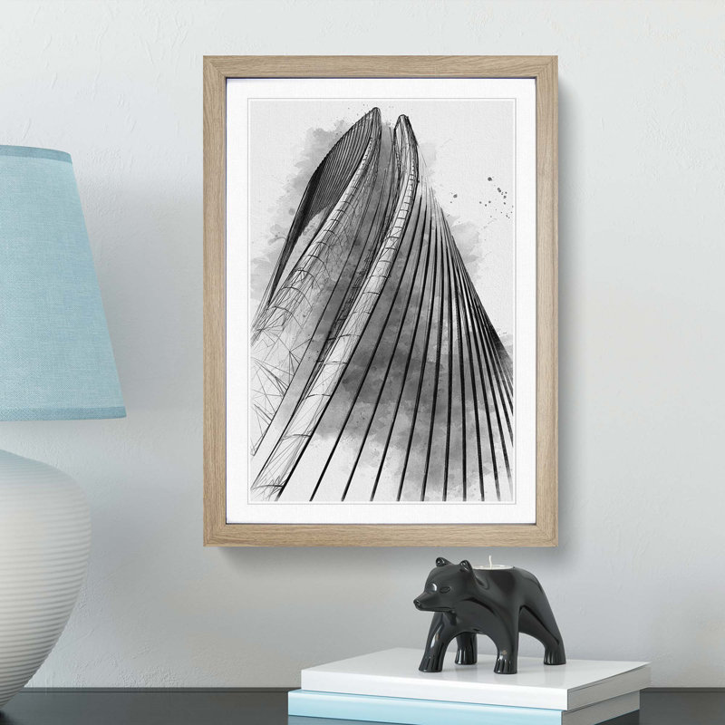 Sketching the Architecture Vol.59 - Picture Frame Drawing Print, 36cm H x 27cm W x 2cm D, Oak Framed