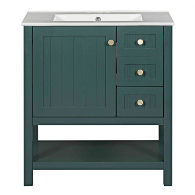 Meuble-lavabo moderne avec lavabo en céramique