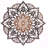 Black And Copper Solid Wood Geometric Mandala Wall Decor