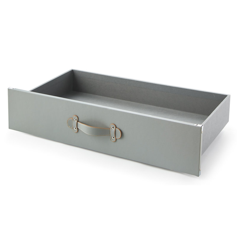 DormCo Texture Underbed Storage Bin with Wheels, Charcoal Gray