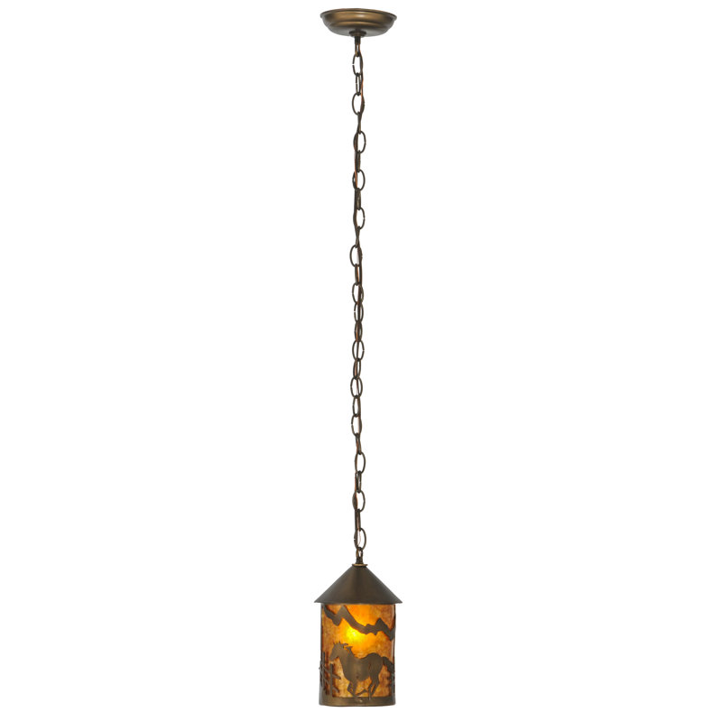 Luminaire suspendu cylindrique 1 lumières Running Horse
