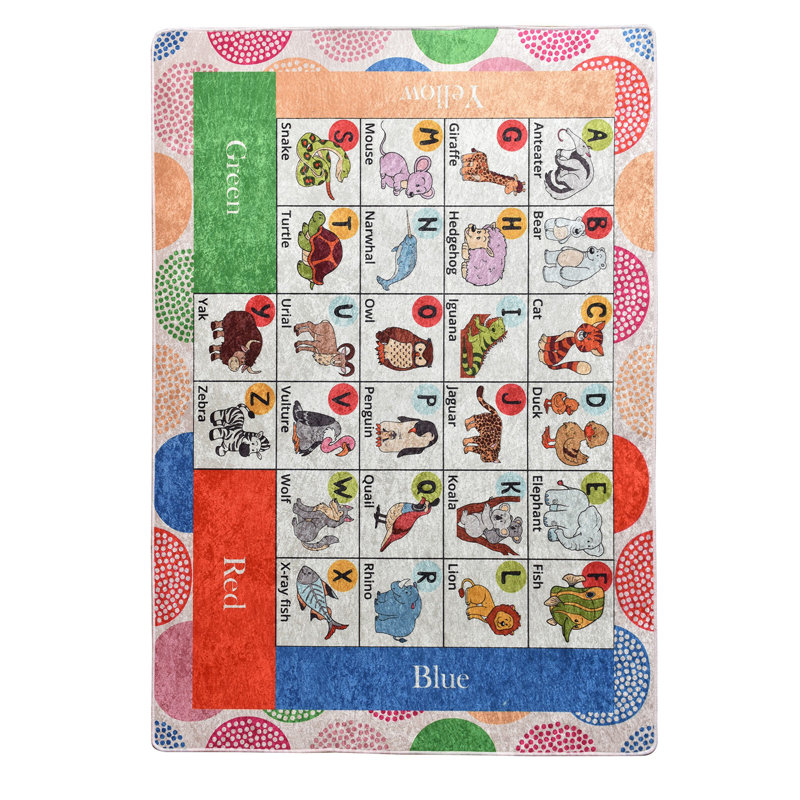 Tapis doux et durable, 6,6 x 9,5 pieds, 100% polyester, antibactérien, antidérapant, poils de 0,4 po | Lavable à la machine, facile d'entretien | Parfait pour le salon, la chambre à coucher et la salle à manger
