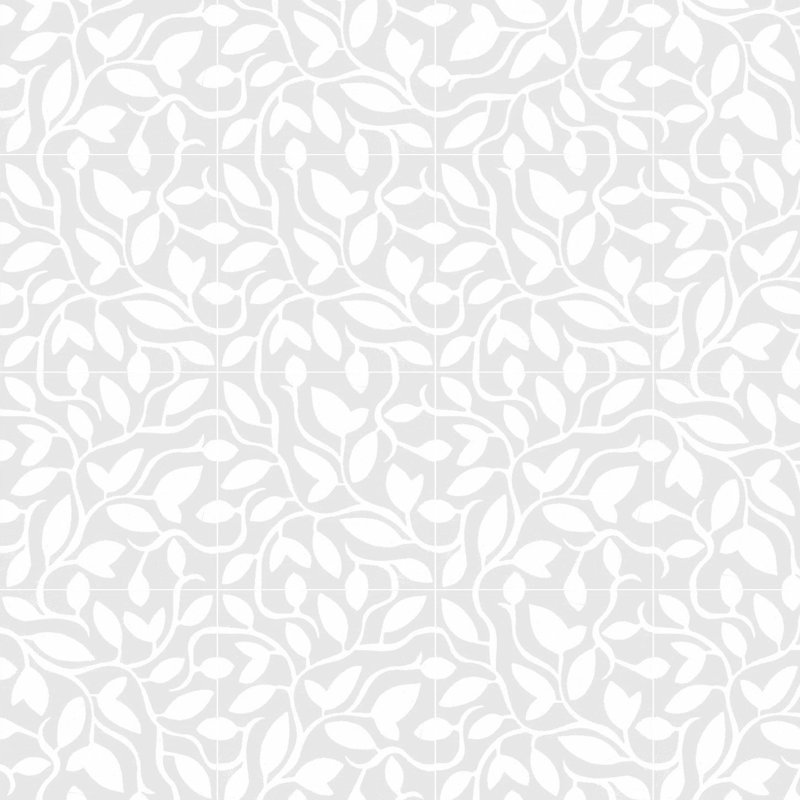 Fine Vine 8" x 8" Cement Patterned/Concrete Look Wall & Floor Tile, Mica