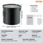 Seau à graisse pour friteuse VEVOR, chariot de récupération d'huile 10 gallons, acier inoxydable-99217043
