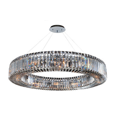 Rondelle 12 LT Chrome/Clear Chandelier Allegri