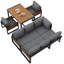 Garden Conversation Set For 8 People Gray