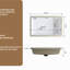Évier de cuisine encastré en céramique blanche de 24 po de longueur x 16 po de largeur, bol profond simple, égratignure et teinture, drainage simple pour l'intérieur de la salle de bain, intérieur l 8 po, finition émaillée