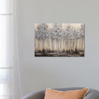 Silver Forest by Osnat Tzadok - Painting on Canvas