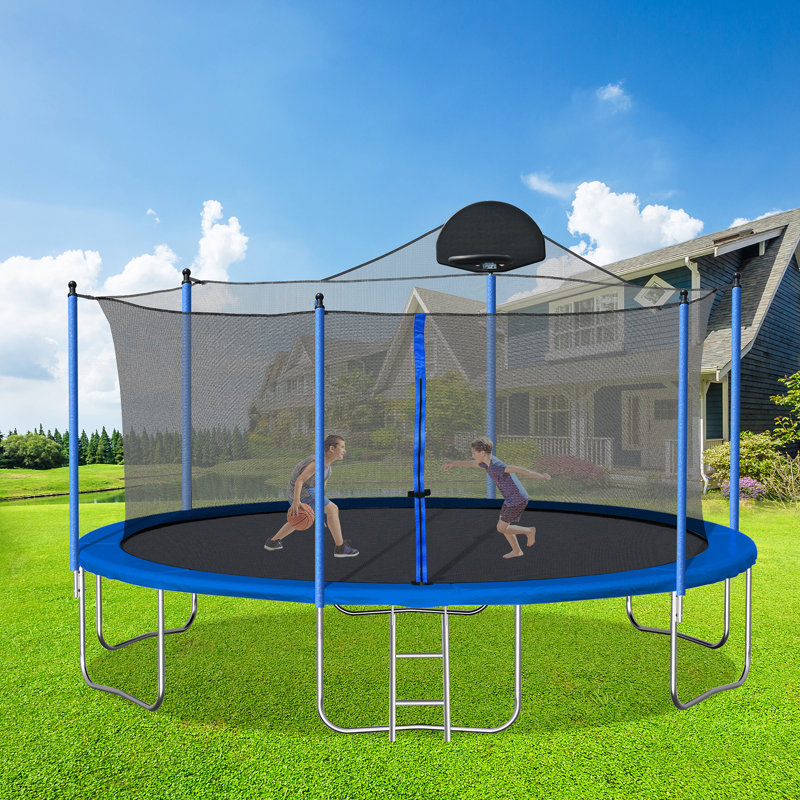 Trampoline 14FT pour adultes et enfants avec panier de basketball
