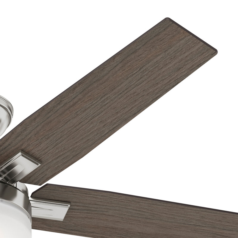 52" Apex II Ceiling Fan With LED Light Kit And Handheld Remote, Brushed Nickel