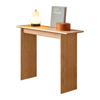 39.4"W Solid Oak Console Table