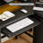 L-shaped Computer Desk With 4 Cloth Drawers, Keyboard Tray & Led Lighting-590424973