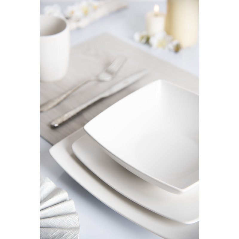 Excelsa Eclipse Set Of 6 Dessert Plates, White