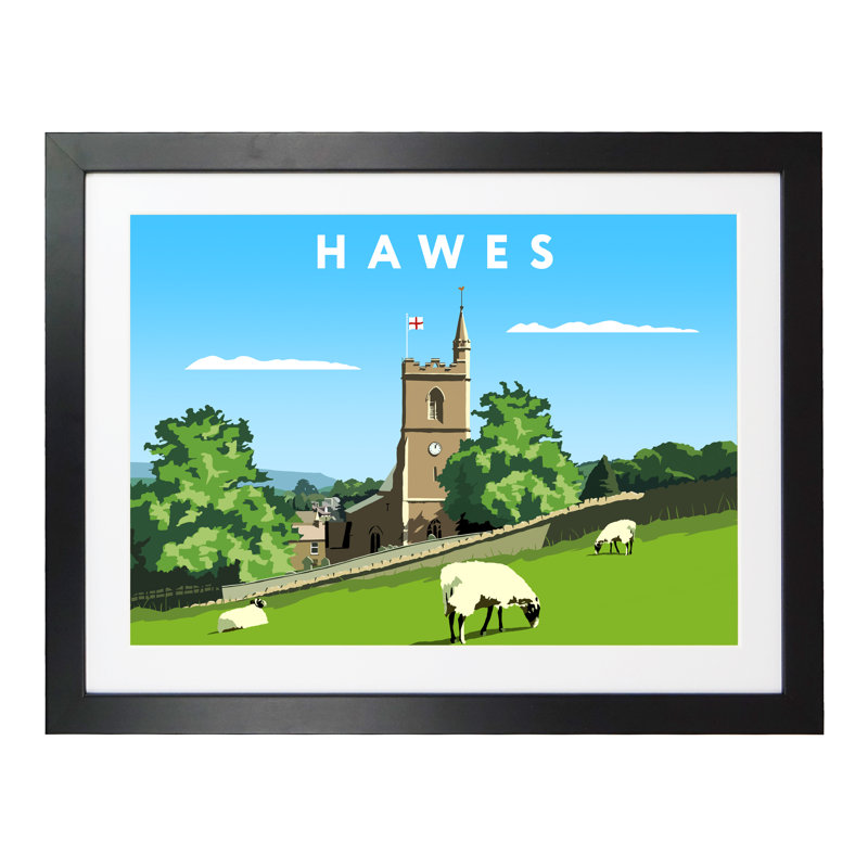 Hawes 2 by Richard O'Neil - Print, Black Wood Frame, 33.5 cm H x 43.5 cm W x 2.2 cm D