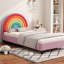 Lit plateforme tapissier mignon de style princesse, matériau de haute qualité