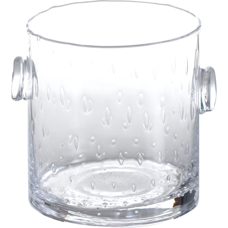 Handmade Clear Glass Napa Champagne Cooler with Handles