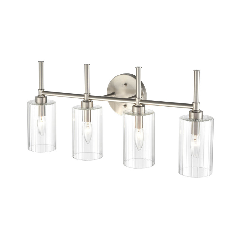 Reinholds Dimmable Vanity Light, Brushed Nickel, 4