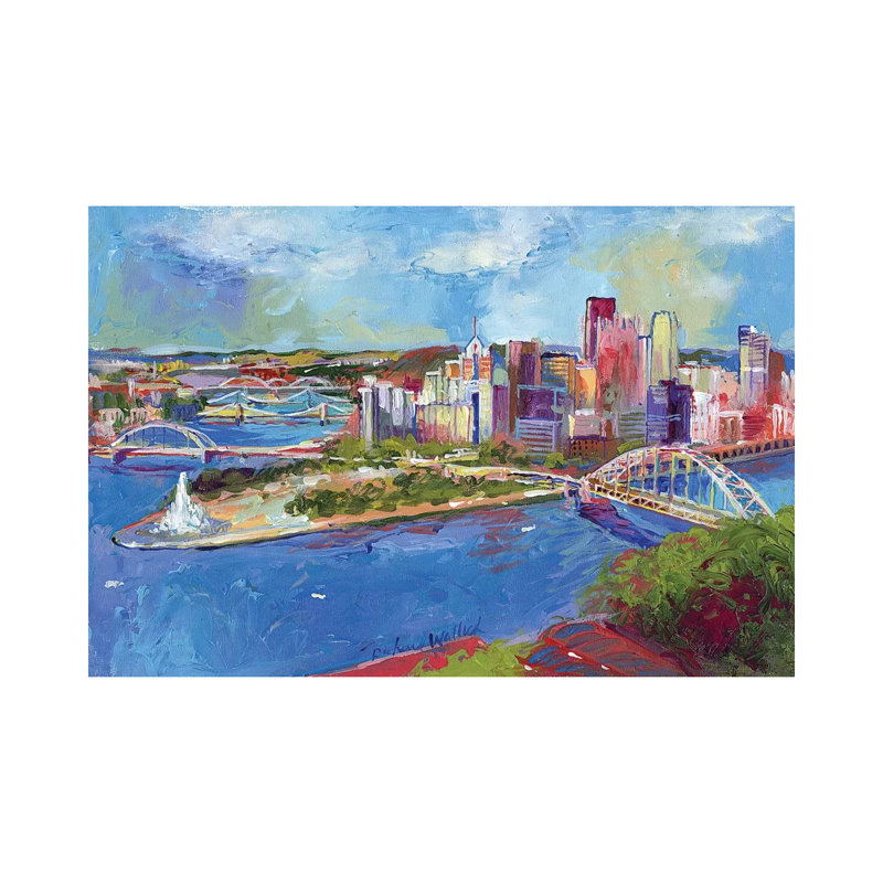 Pittsburgh 1 Piece Painting on Canvas, 66.04 cm H x 45.72 cm W x 3.175 cm D