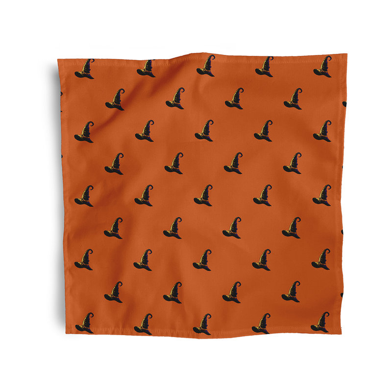 Ensemble de serviettes 4 pièces Witches Brew, L 18 po x L 18 po, Orange