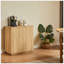 Armoire-buffet élégante à conception courbée avec rangement réglable pour espaces de vie modernes