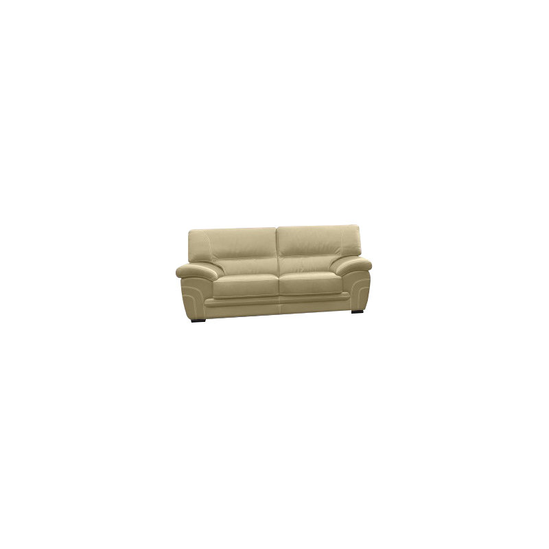 Tipton Faux Leather Sofa, Beige