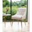 Chaise d'appoint en velours beige Baudel-1563904538