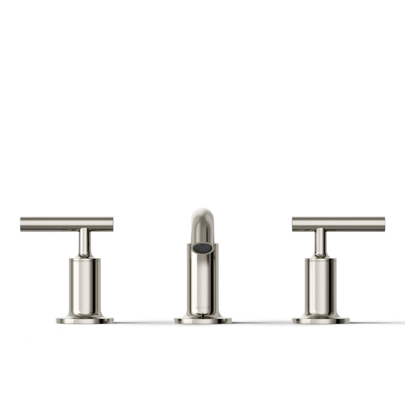 Purist Widespread Bathroom Faucet with Drain Assembly, Vibrant Polished Nickel