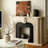 Modern Bbeige Solid Wood Freestanding Fireplace