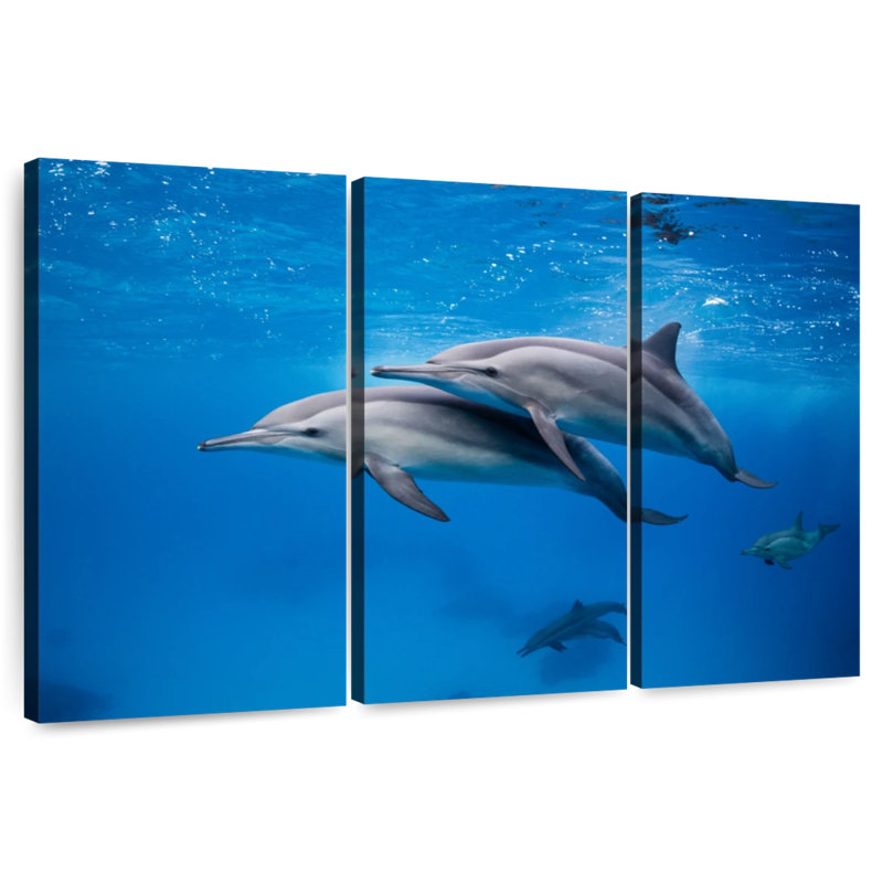 Brampt Swimming Dolphin Pair, 32" H x 50" W