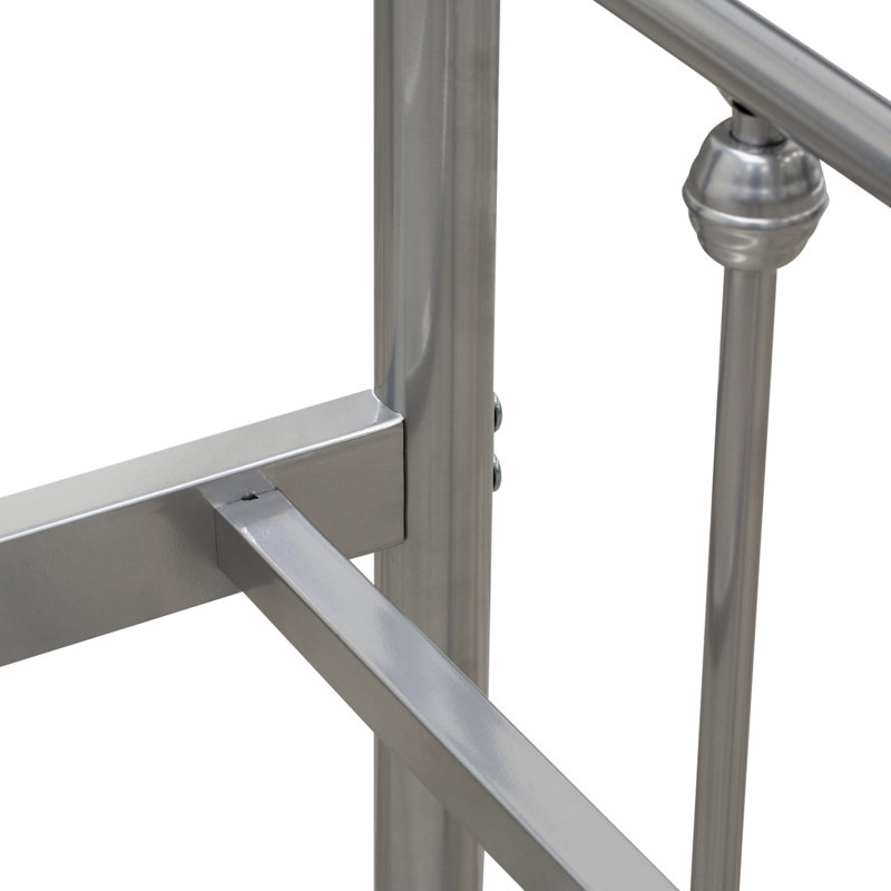 Garland Full Bed Frame with 6 Metal Legs - Magnificent Bed Frame in Powder Coating Silver Color, Full