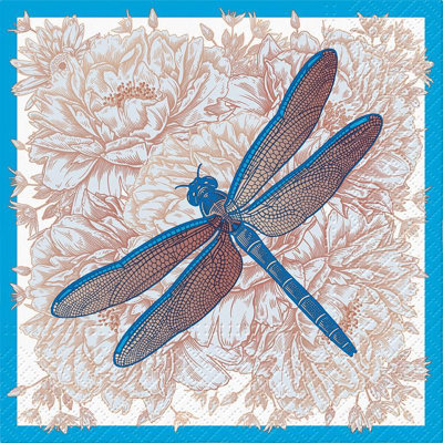 Set Of 20 Luncheon Size Dragonblue Napkins