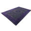 Tapis gris et mauve noué à la main de haute qualité