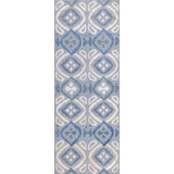 Bali Geometric Area Rug in Blue/Ivory