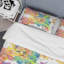 Multicolore fleur botanique - ensemble de housse de couette floral - microfibre de polyester-1770366217