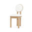 Chaise de salle à manger en polyester avec structure en bois (ensemble de 2)-1101497903