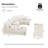 Kaneki 6 - Piece Slipcovered Corduroy Sectional Sofa Sleeper Couch-336462708