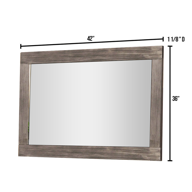 Channelle Wood Flat Wall Mirror