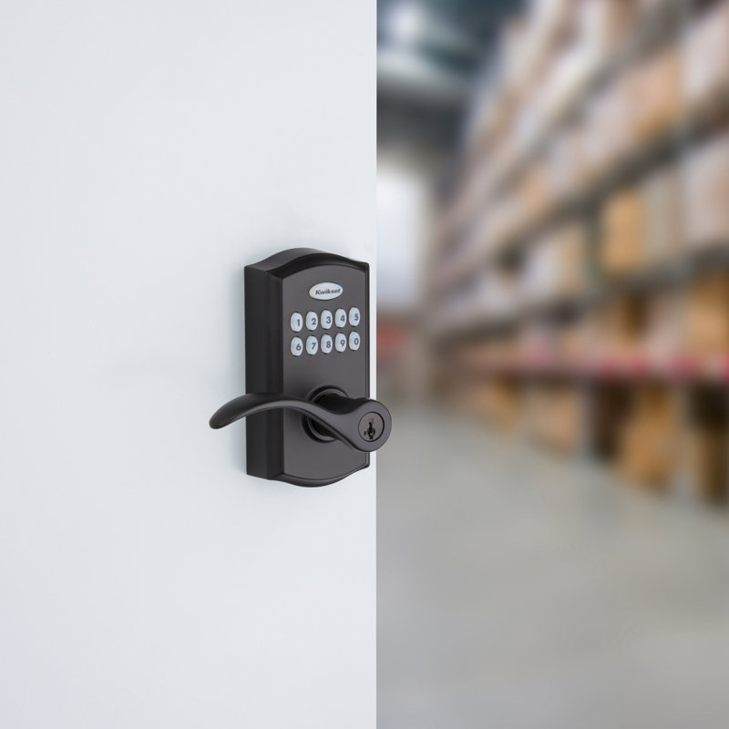 Iron Black Electronic Keypad Deadbolt Lever with SmartKey