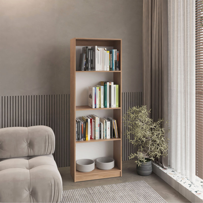 Bibliothèque avec tablettes spacieuses, Beige